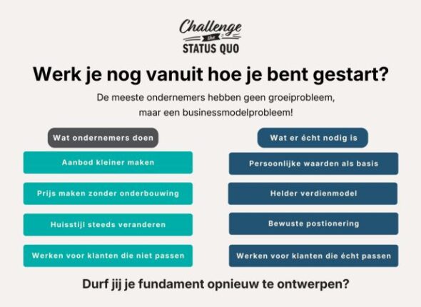 werk je nog steeds vanuit hoe je ooit bent gestart?